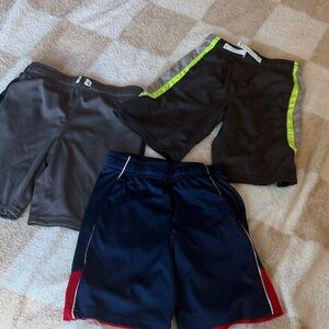 Kids Athletic Shorts Set - Gray, Black, and Navy size 6 bundle